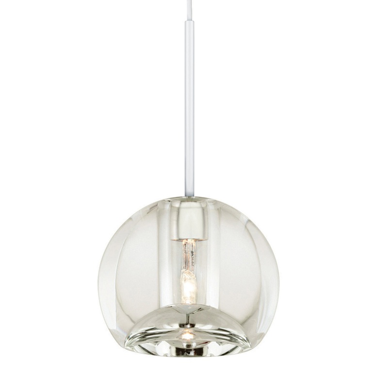 One Light Pendant from the Gracie Collection in White Finish by Stone Lighting