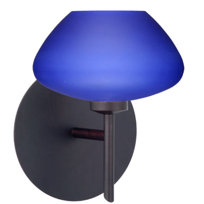 One Light Wall Sconce from the Peri Collection in Bronze Finish by Besa