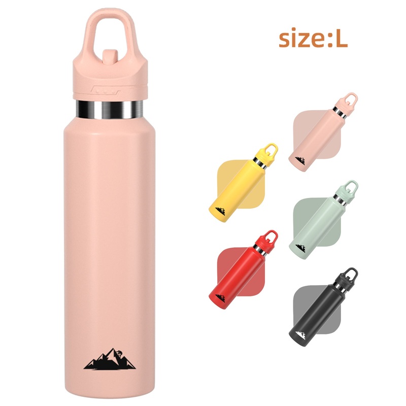 Pink 680ml Insulated Stainless Steel Water Bottle – Leakproof One-Click Lid Thermal Flask for Hot & Cold Drinks