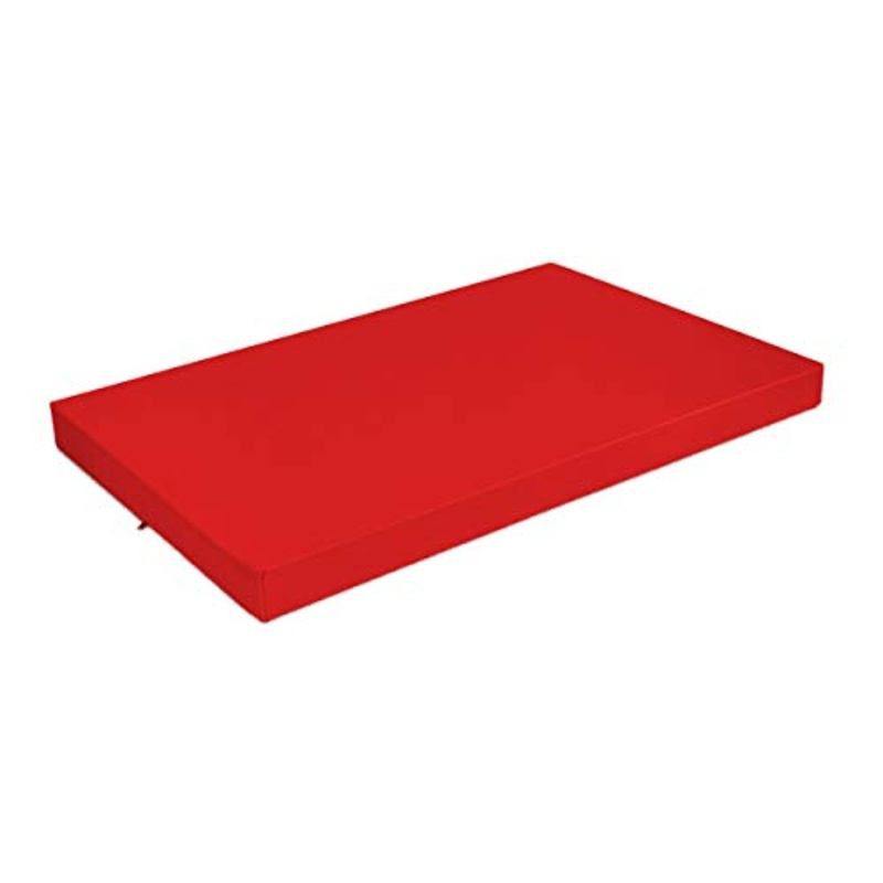 SuperKissen24. Materasso Cuscino per Bancale Divano Pallet 120×80 cm Seduta Impermeabile e Comodo per Divanetti da Esterno – Rosso