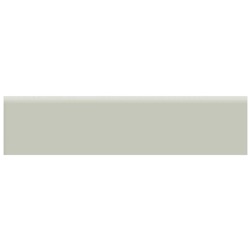 2″ x 8″ Soho Soft Sage Glossy Glazed Ceramic Bullnose 2″ x 8″