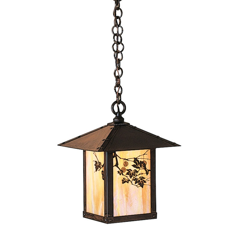Arroyo EH-9SFGW-BZ Evergreen One Light Pendant Bronze