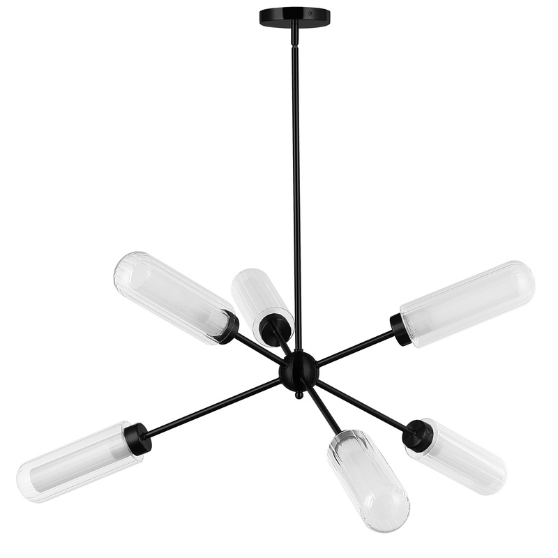 Balbina 6-Light Chandelier Matte Black