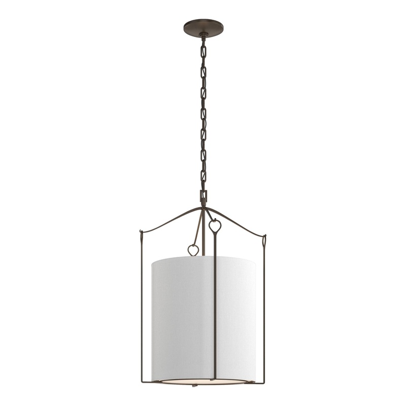 Bow Tall Pendant Bronze Natural Anna Shade (SF)