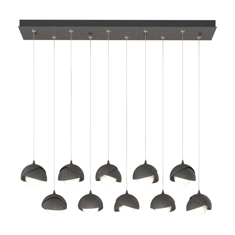 Brooklyn 10-Light Double Shade Pendant Natural Iron Natural Iron