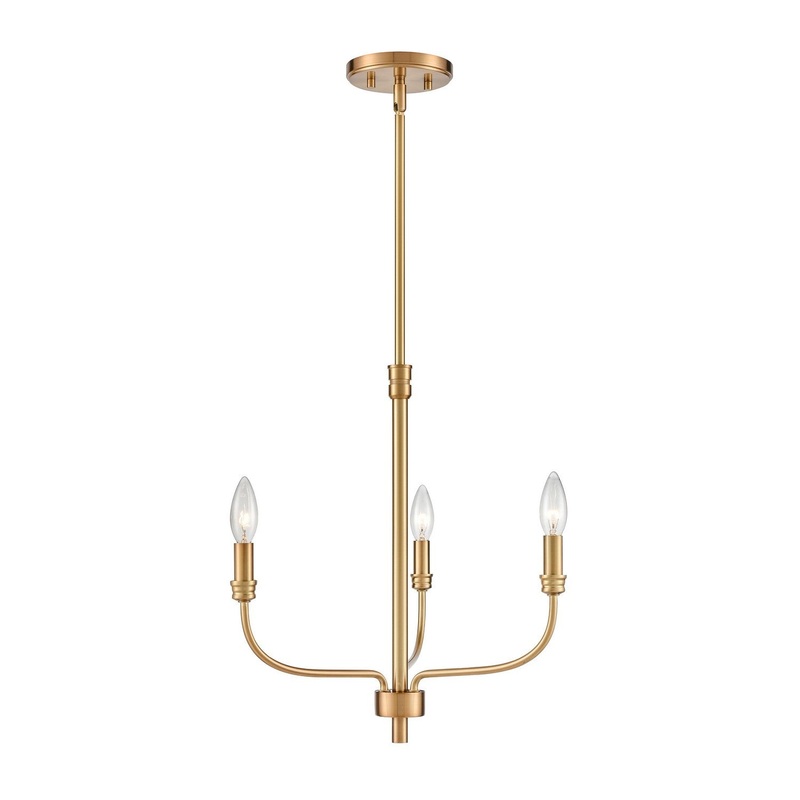 ELK Home 81505/3 Newland Three Light Chandelier Satin Brass