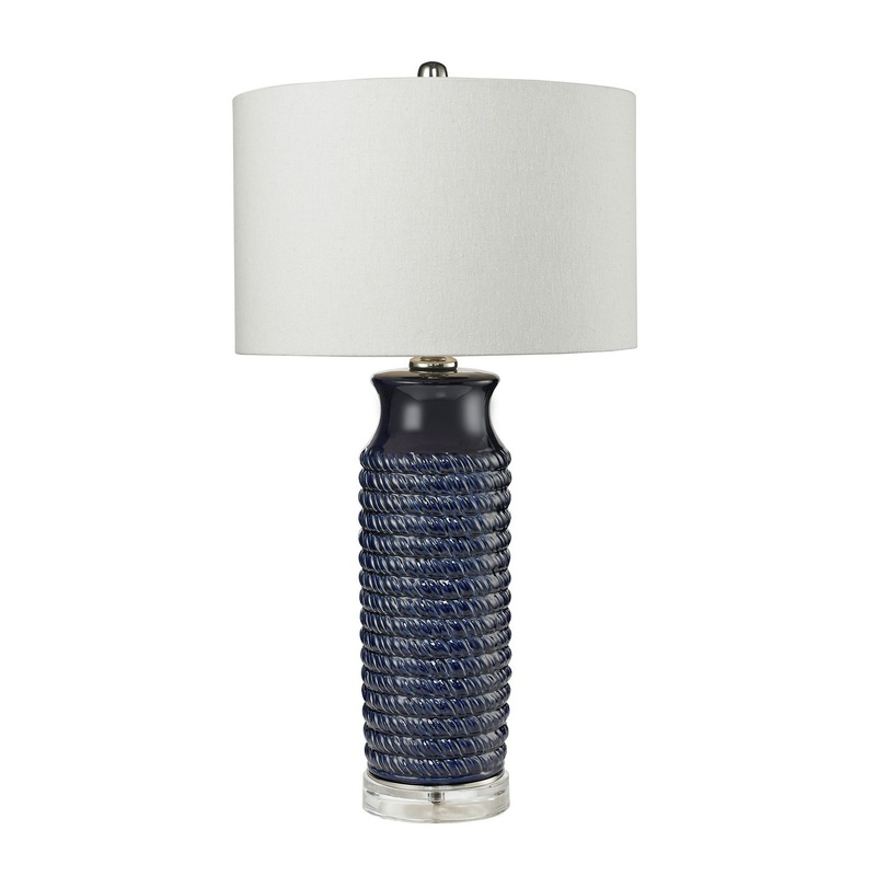 ELK Home D2594 Wrapped Rope One Light Table Lamp Navy