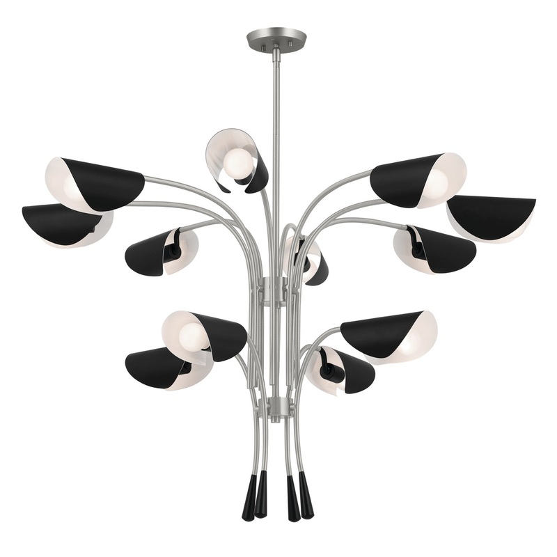 Kichler 52561SN 12 Light Chandelier, Satin Nickel
