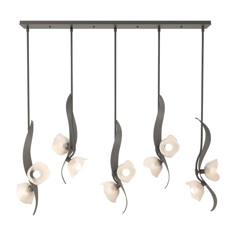 Mika 10-Light Pendant Natural Iron