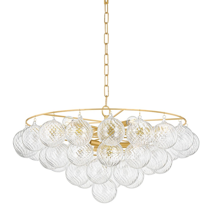 Nine Light Chandelier from the Mimi Collection in Aged Brass Finish by Mitzi