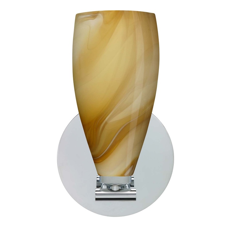 One Light Wall Sconce from the Karli Collection in Polished Nickel Finish by Besa