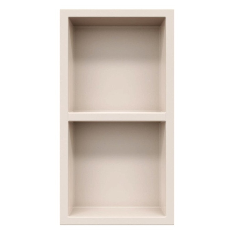 Shower Niche AERIE Rectangle Recessed Tahiti White 13-1/2 x 4 x 25-1/2 Inch Swanstone