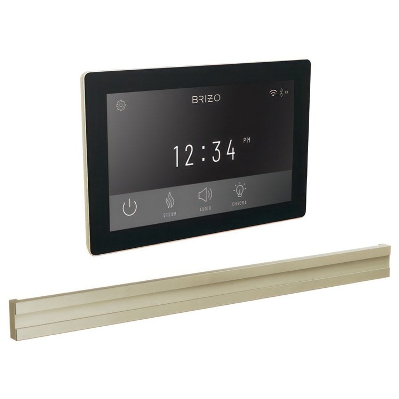 Steam Kit Mystix Lumicoat Polished Nickel Transcendent with Digital Interface & Bilateral Steam Head 12 User Presets Built-In WIFI & Bluetooth Capabilities AromaTherapy AudioTherapy & ChromaTherapy Options Patented Dual Sensor Technology