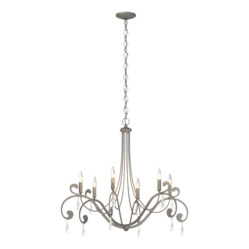 Stella 6-Arm Chandelier Natural Iron