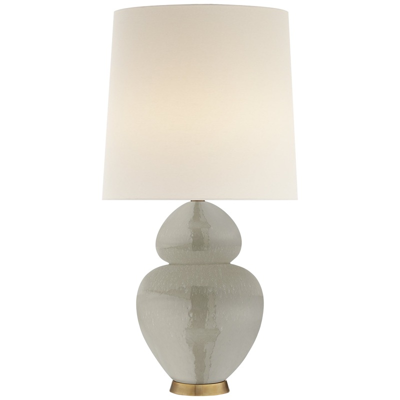 Two Light Table Lamp from the Michelena Collection in Shellish Gray Finish by Visual Comfort Signature