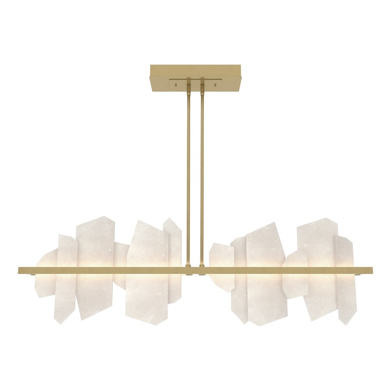 Volterra Linear LED Pendant Modern Brass