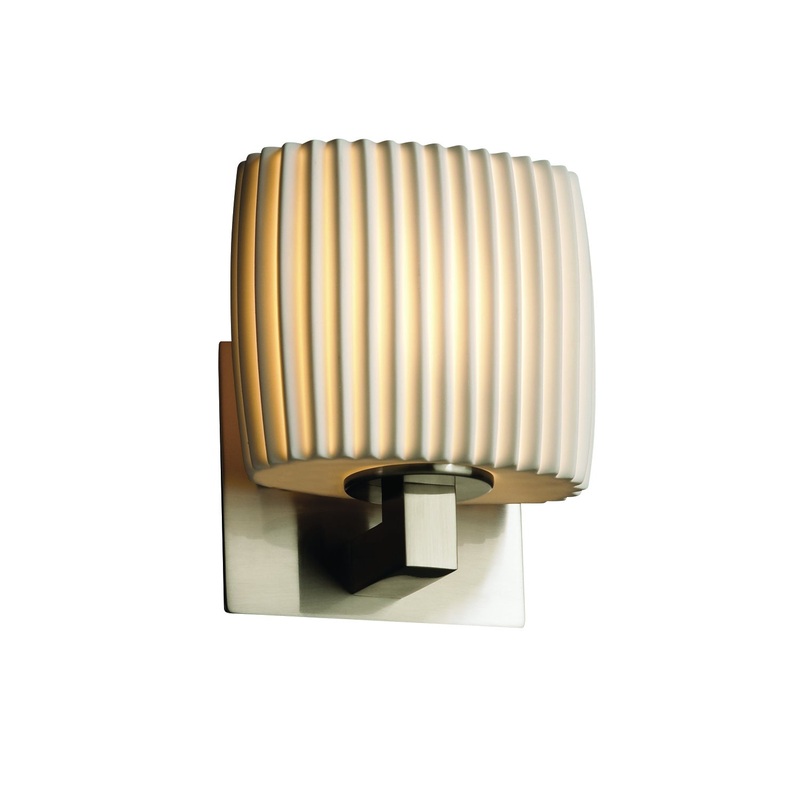 Wall Sconce from the Limoges Collection in Brushed Nickel Finish by Justice Designs