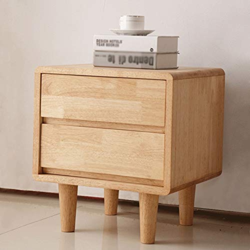 ZFB8B Comodini Nordic Legno Solido Comodino Oak Moderno Semplice Comodino gabinetto Piccola Camera da Letto mobili Coordinati 1PCS (Color : Wood Color)