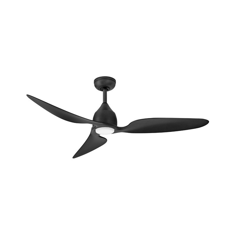 52″ Smart Fan from the Azura Collection in Matte Black Finish by Hinkley