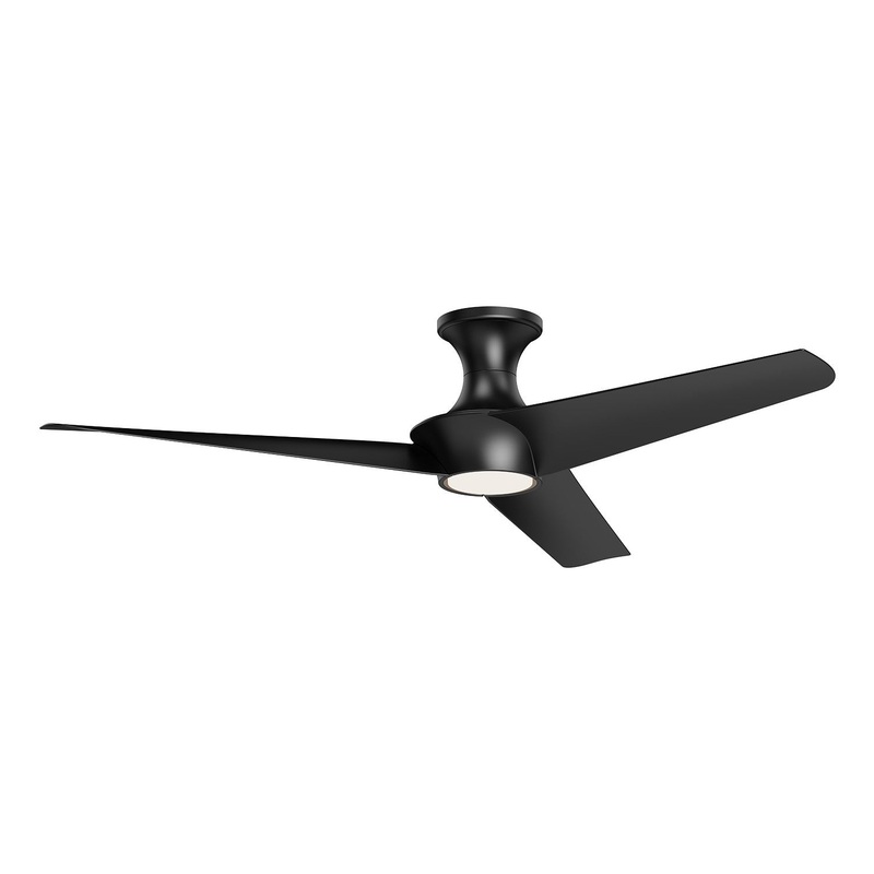 56″Ceiling Fan from the Emiko Collection in Matte Black|White Finish by Alora