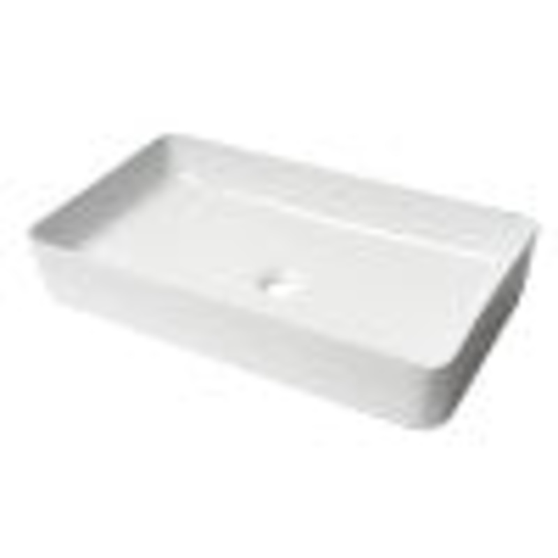 ALFI brand ABC902-W White 24″ Modern Rectangular Above Mount Ceramic Sink