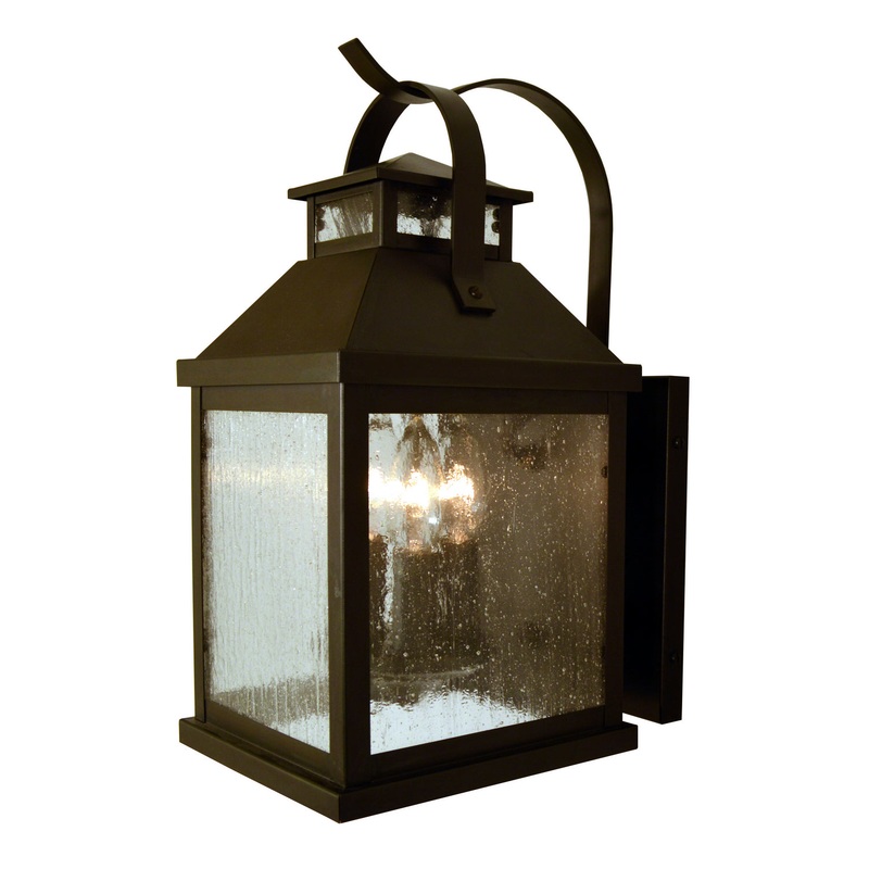 Arroyo CAB-7CS-BZ Canterbury Three Light Wall Mount Bronze
