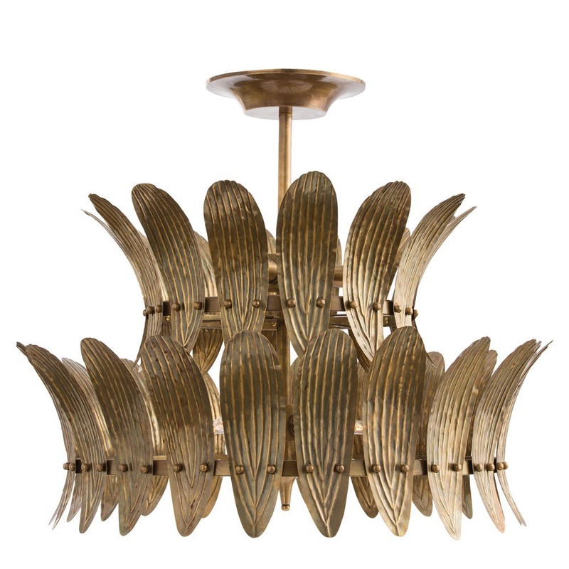 Arteriors 84310 Analise Eight Light Chandelier Vintage Brass