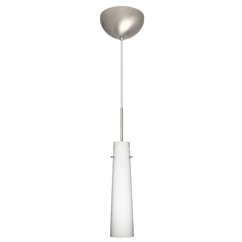Besa 1BC-567407-HAL-SN Camino One Light Pendant Satin Nickel