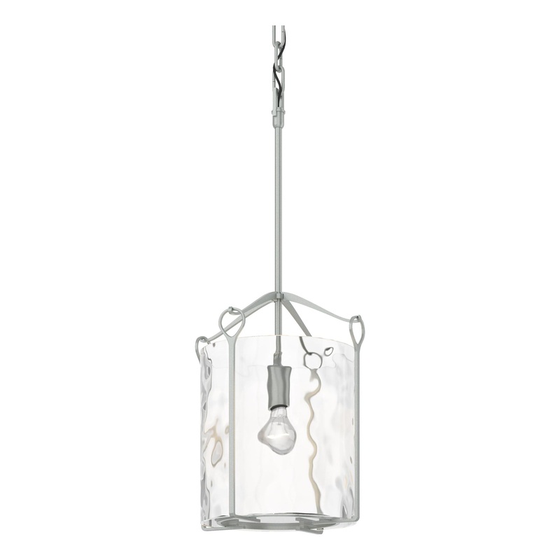 Bow Tall Mini Pendant Vintage Platinum Water Glass (LL)