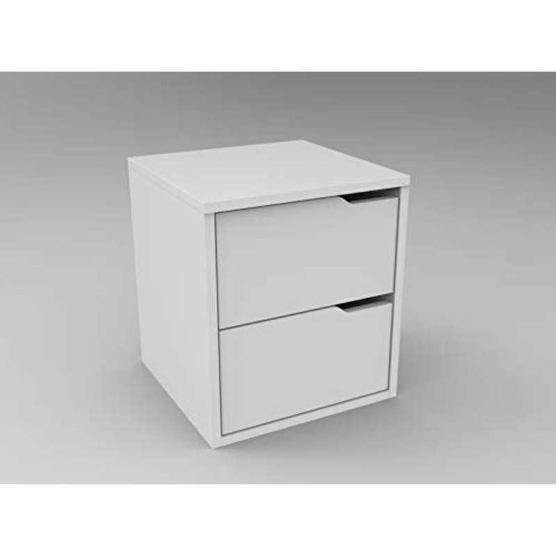 Cassettiera per interni con 2 cassetti e 2 cassetti per camera da letto, soggiorno, in legno