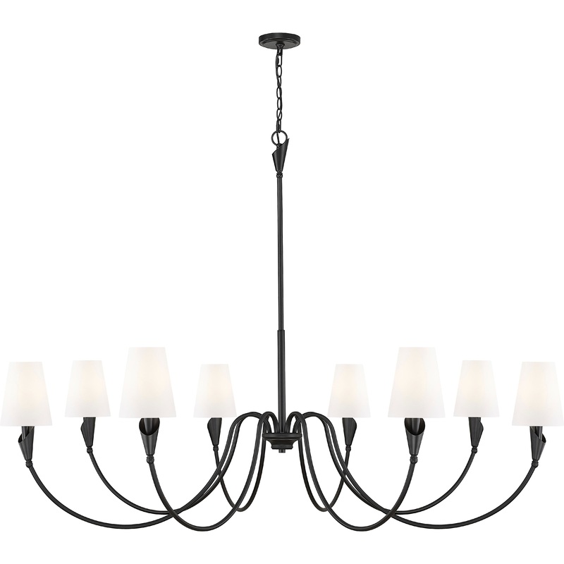 Claudelle 8-Light Chandelier Matte Black