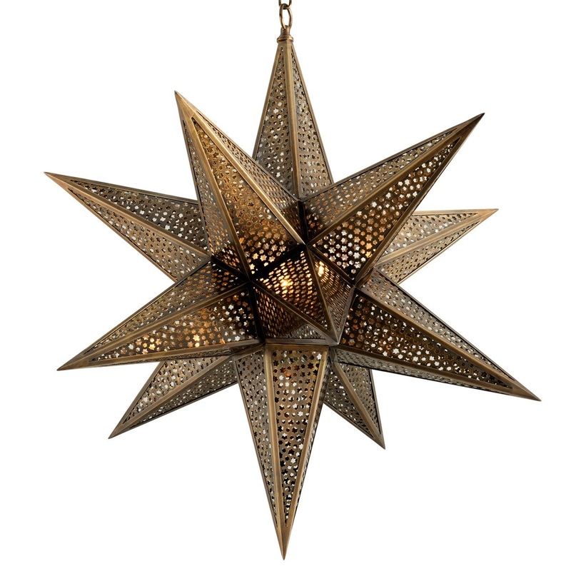 Corbett Lighting 302-73-OWB Star Of The East Three Light Chandelier Old World Brass (Discontinued)