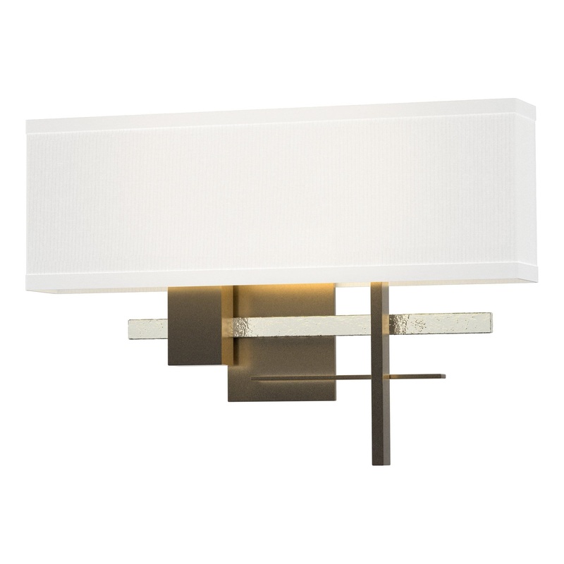 Cosmo Sconce Dark Smoke Sterling Natural Anna Shade (SF)