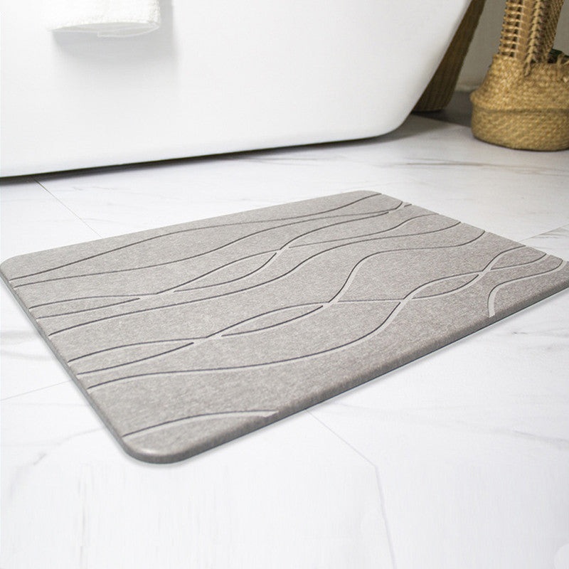 Hivvago Diatomaceous Earth Stone Bath Mat Fast Drying Non Slip Bathroom Mat