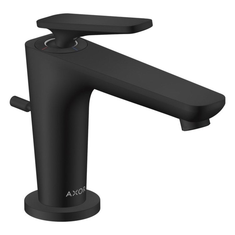 Lavatory Faucet Citterio C 90 1 Lever ADA WaterSense Matte Black 1.2 Gallons per Minute Deck Mount Pop-Up 1 Hole CoolStart EcoRight AirPower Comfort Zone