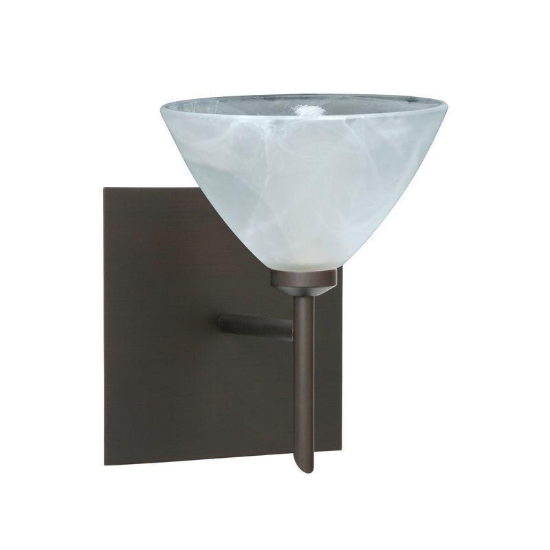 One Light Wall Sconce from the Domi Collection in Bronze Finish by Besa