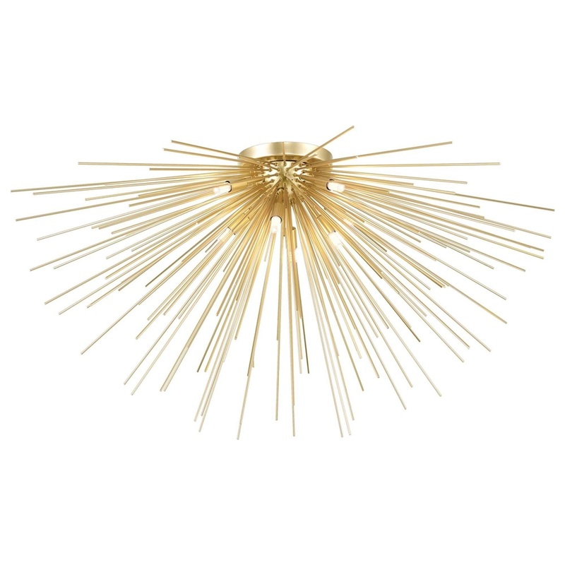 Savannah Flush Mount Gold Leaf