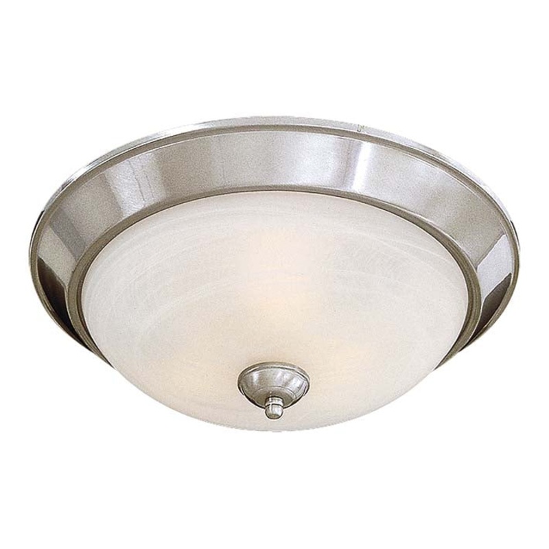 Three Light Flush Mount from the Paradox Collection in Brushed Nickel Finish by Minka-Lavery