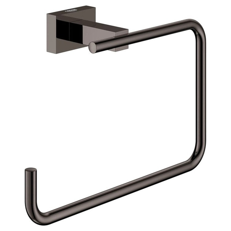 Towel Ring Essentials 8 Inch Cube Hard Graphite Metal 2-5/16 Inch