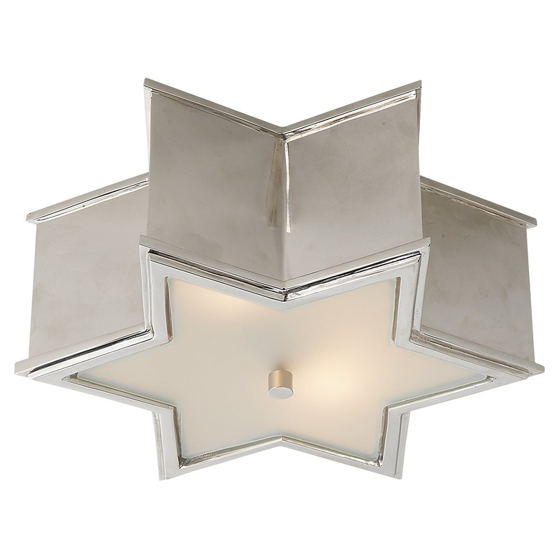 Two Light Flush Mount from the Sophia Collection in Polished Nickel Finish by Visual Comfort Signature