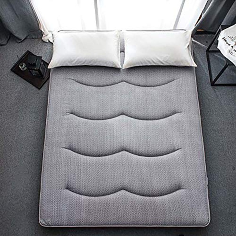 WSZGR Pieghevole Materasso Letto,Pieghevole Tatami Mat Portatile Campeggio Materasso Dormitorio per Studenti Futon Materasso Grigio 150x200cm/59x79inch