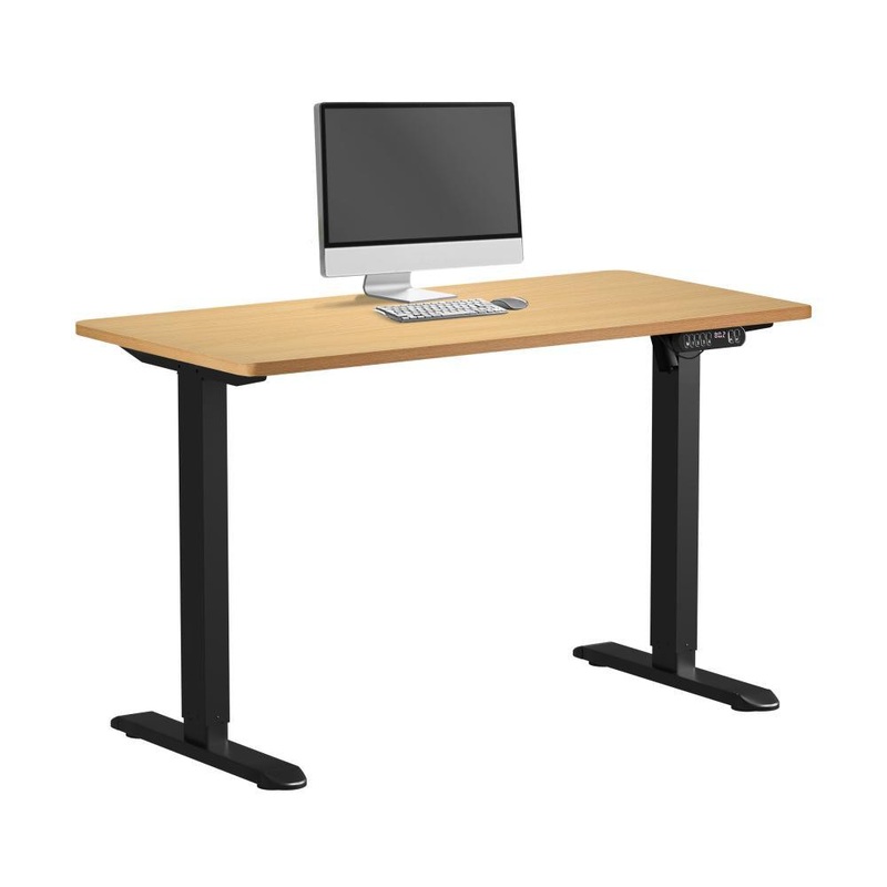 120CM Electric Standing Desk Single Motor Black&Oak