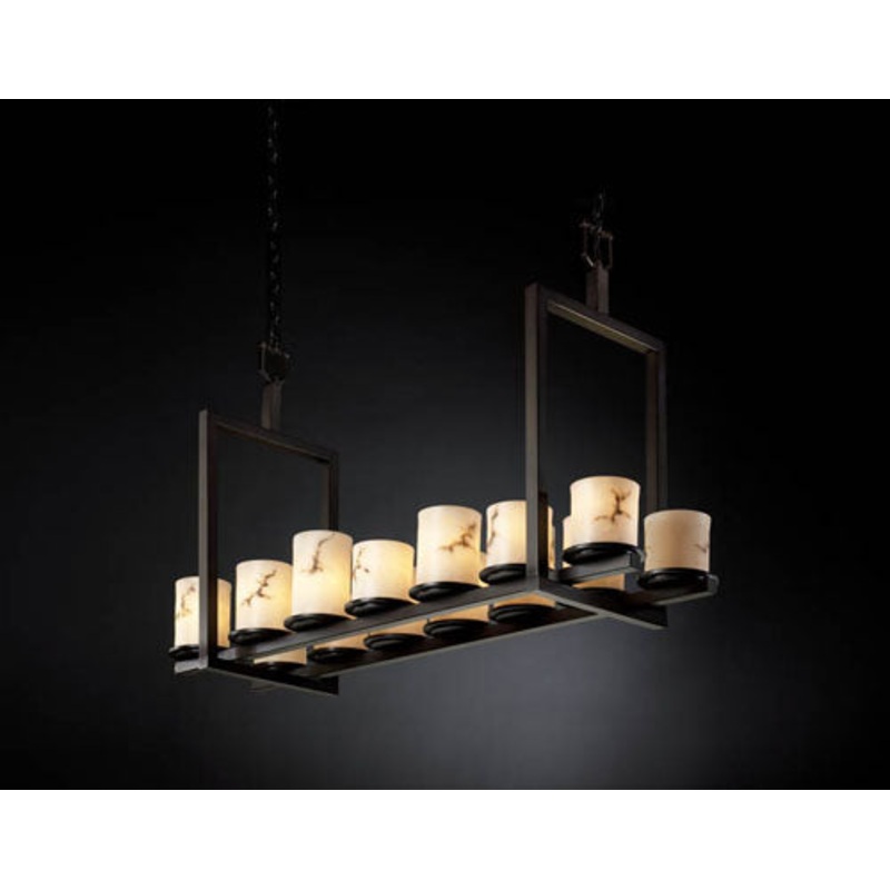 14 Light Chandelier from the LumenAria Collection in Dark Bronze Finish by Justice Designs