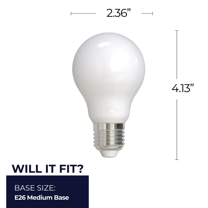 5 Watt A19 Milky, 450  Lumens, E26 base, 120 Volt Light Bulb by Bulbrite