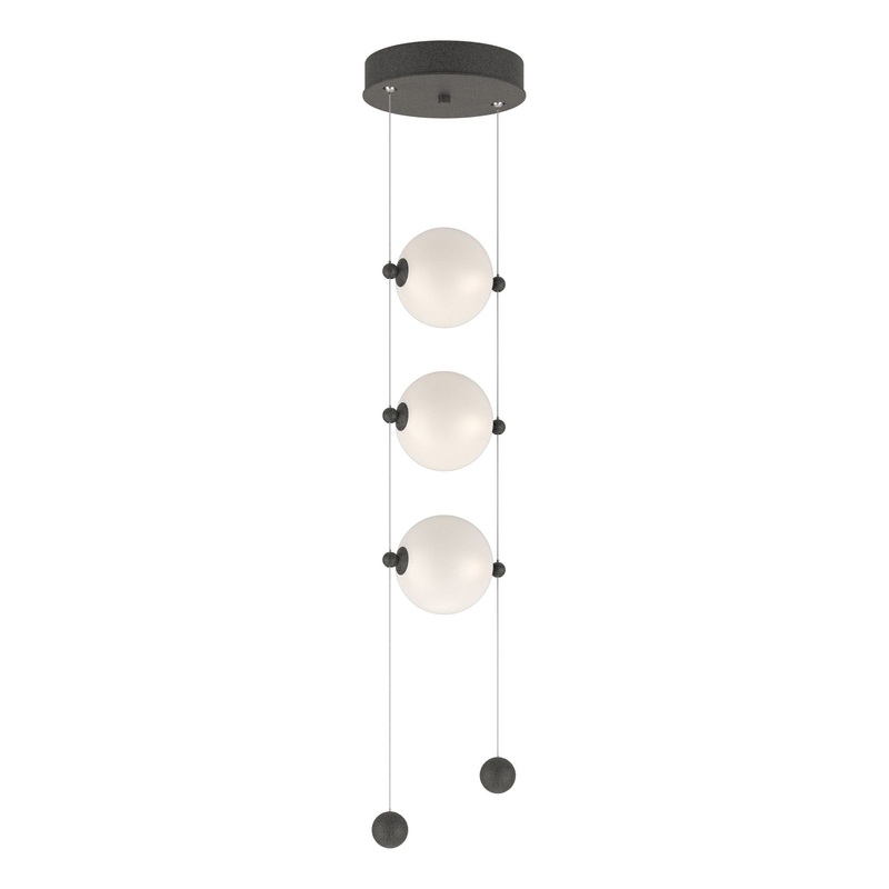 Abacus 3-Light LED Pendant Natural Iron Opal Glass (GG)