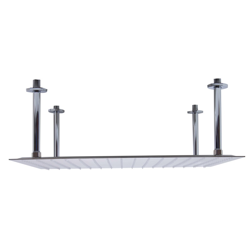 ALFI brand RAIN24S-BSS 24″ Square Brushed Solid Stainless Steel Ultra Thin Rain Shower Head