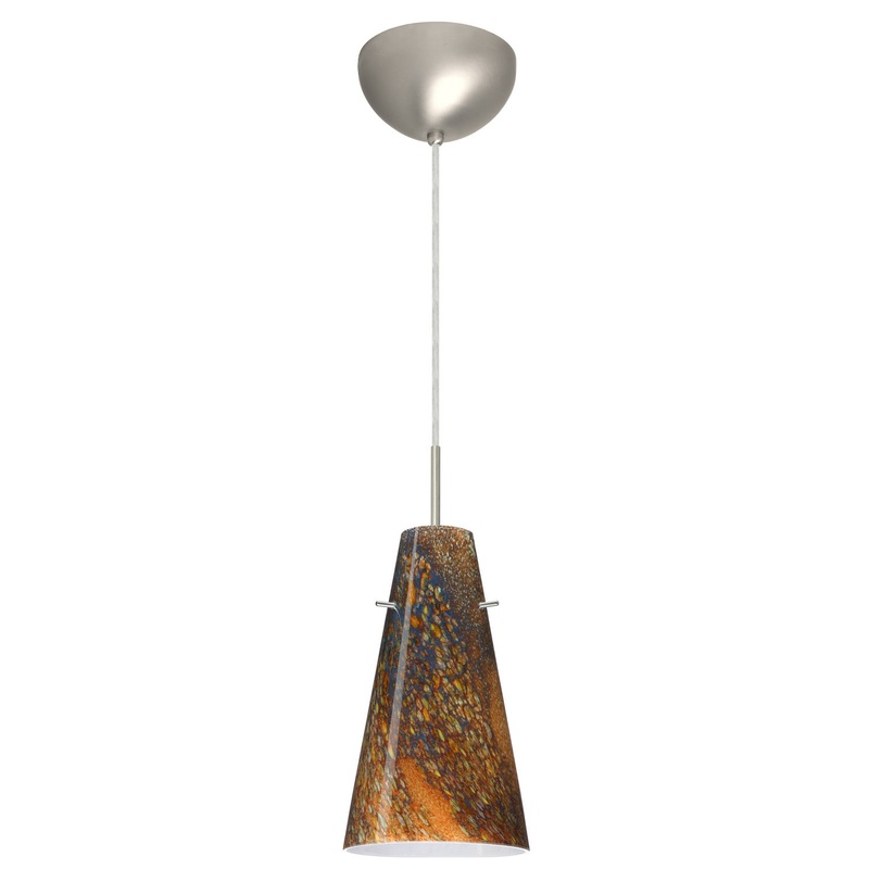 Besa 1JC-4124CE-LED-SN Cierro One Light Pendant Satin Nickel (Discontinued)