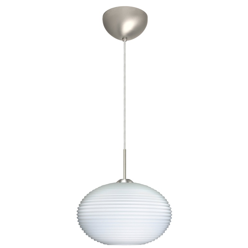 Besa 1JC-491307-LED-SN Pape One Light Pendant Satin Nickel