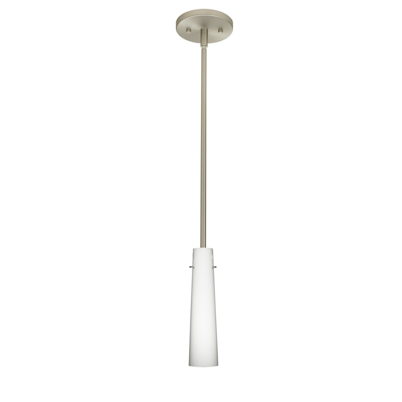Besa 1TT-567407-SN Camino One Light Pendant Satin Nickel