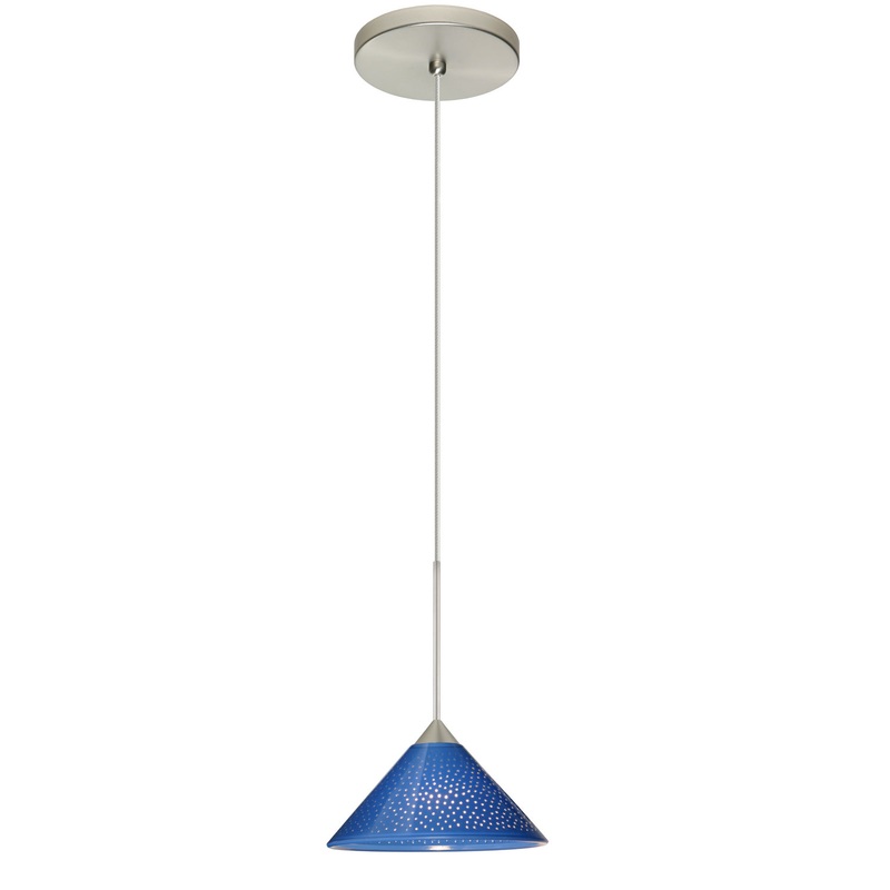Besa 1XT-282484-LED-SN Kona One Light Pendant Satin Nickel